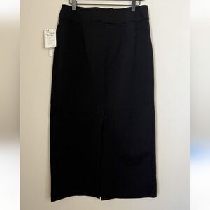 Lauren Ralph Lauren Navy Blue Wool Maxi Skirt Size 8 Vintage Made in USA